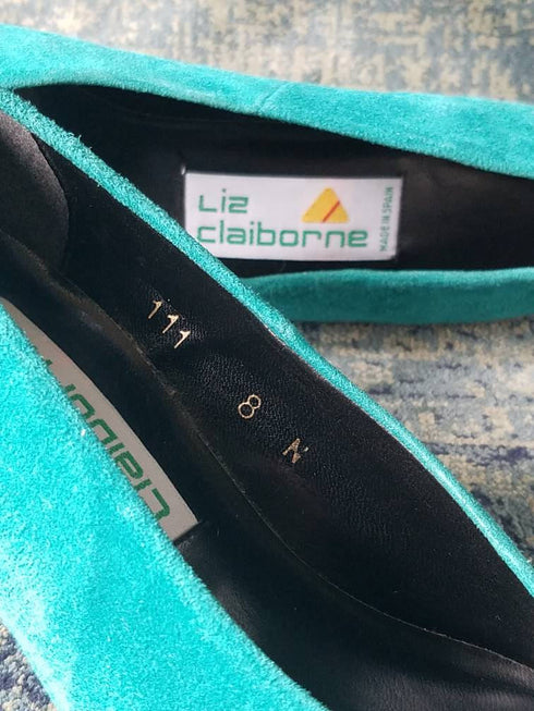 1980's Teal Heels - Size 8 Narrow